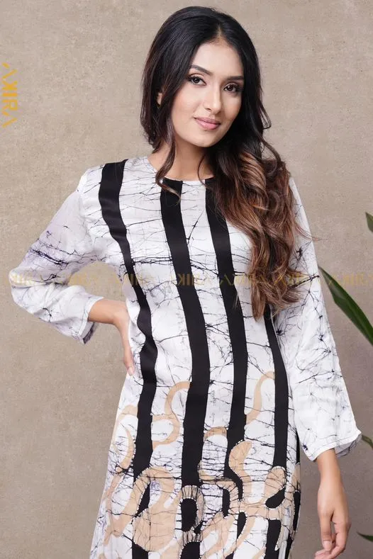 Tatiana Silk Designer Batik Dress | Kaftan, Bohemian Dress, Floral Dress, Boho Maxi Dress