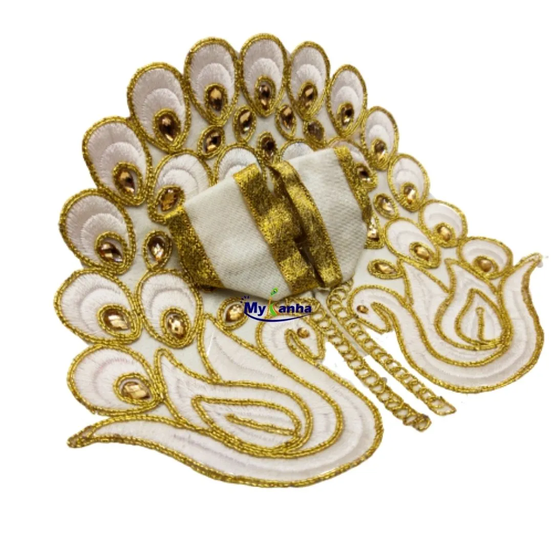 Thakur ji Golden Peacock Dress for Summer