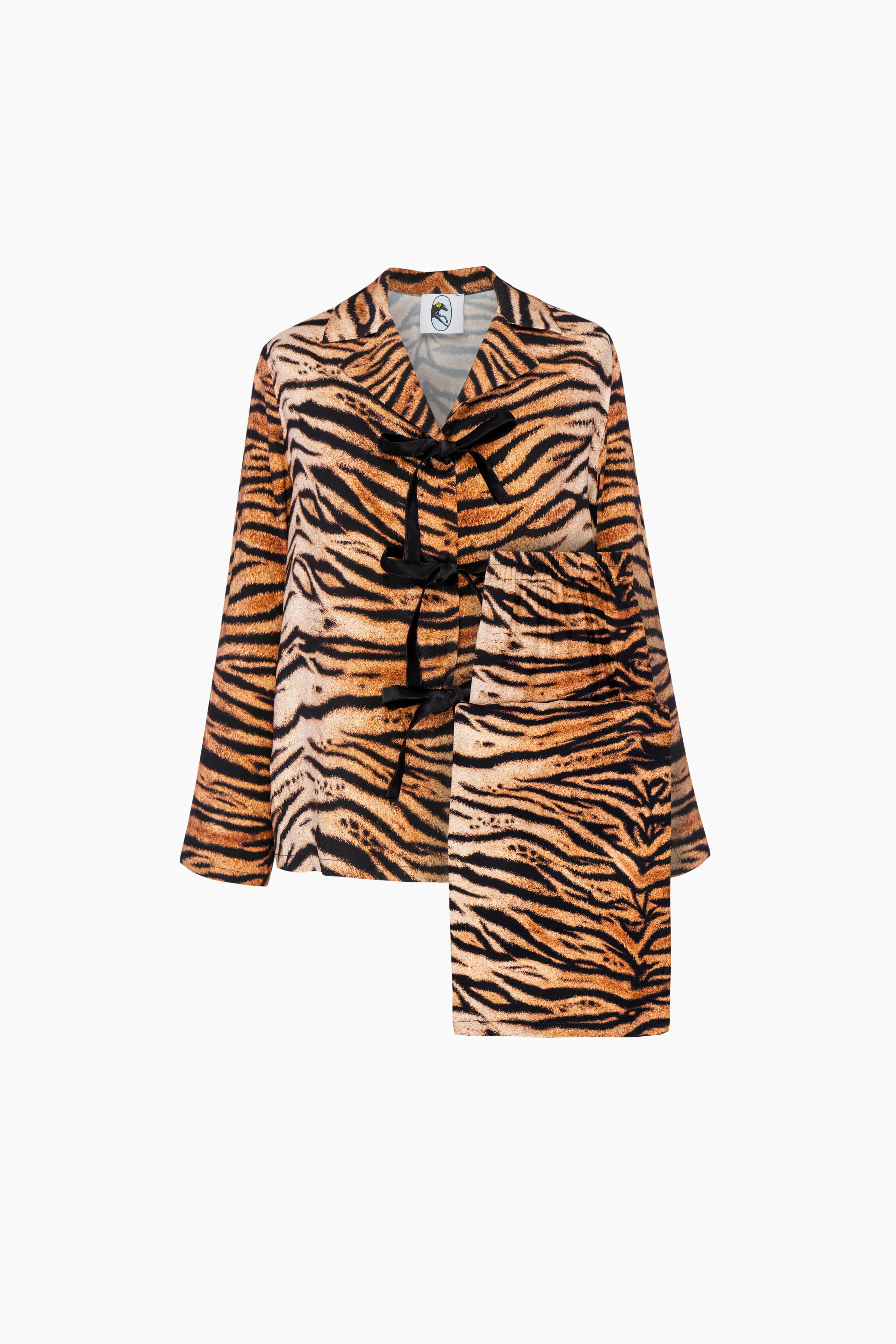 The Bow Pyjama Set in Tiger