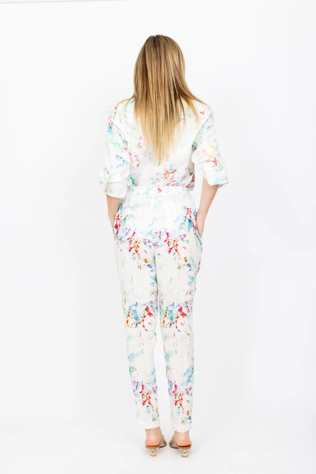 The Hampton Linen Pant - Modern Floral