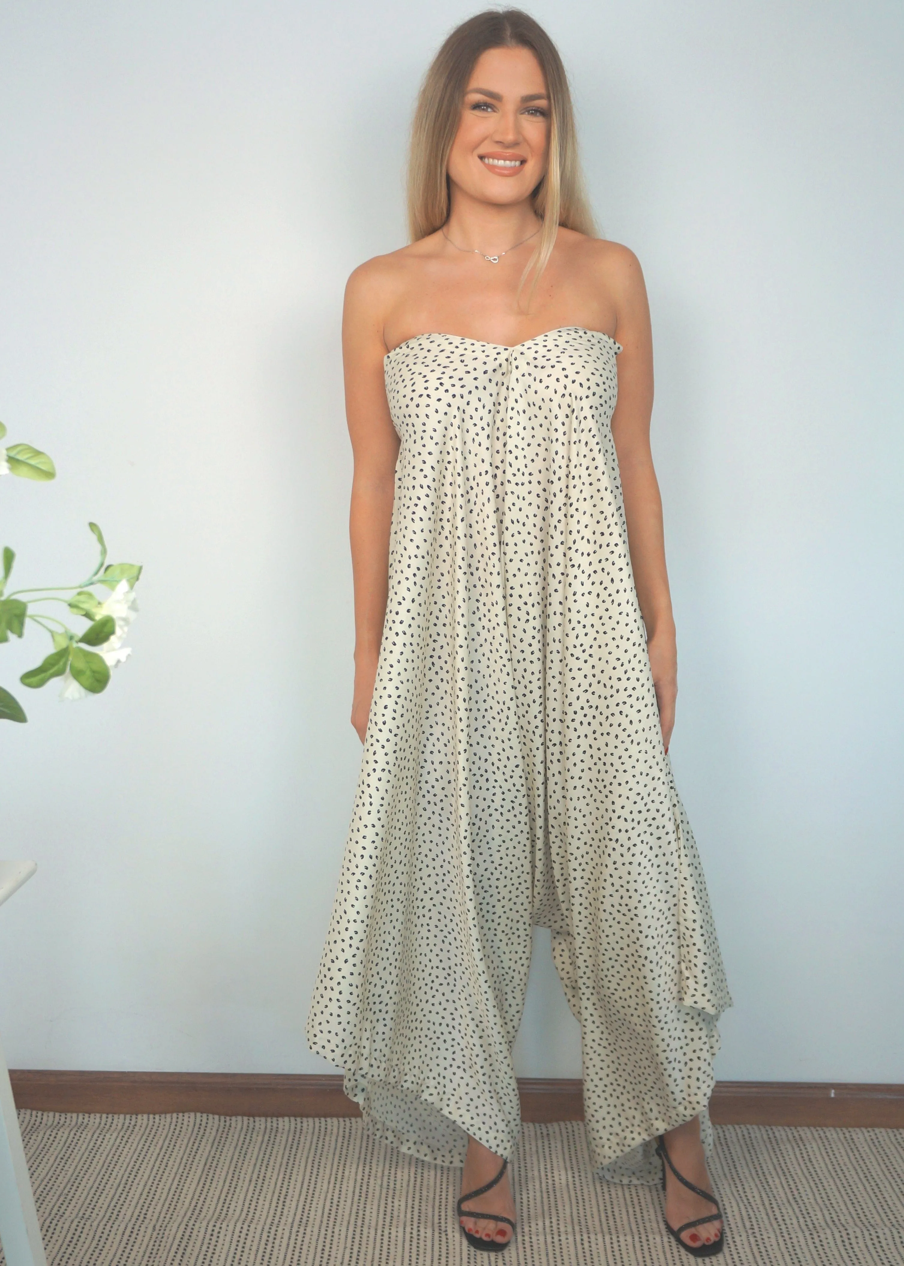 The Harem Jumpsuit - Ivory Jungle
