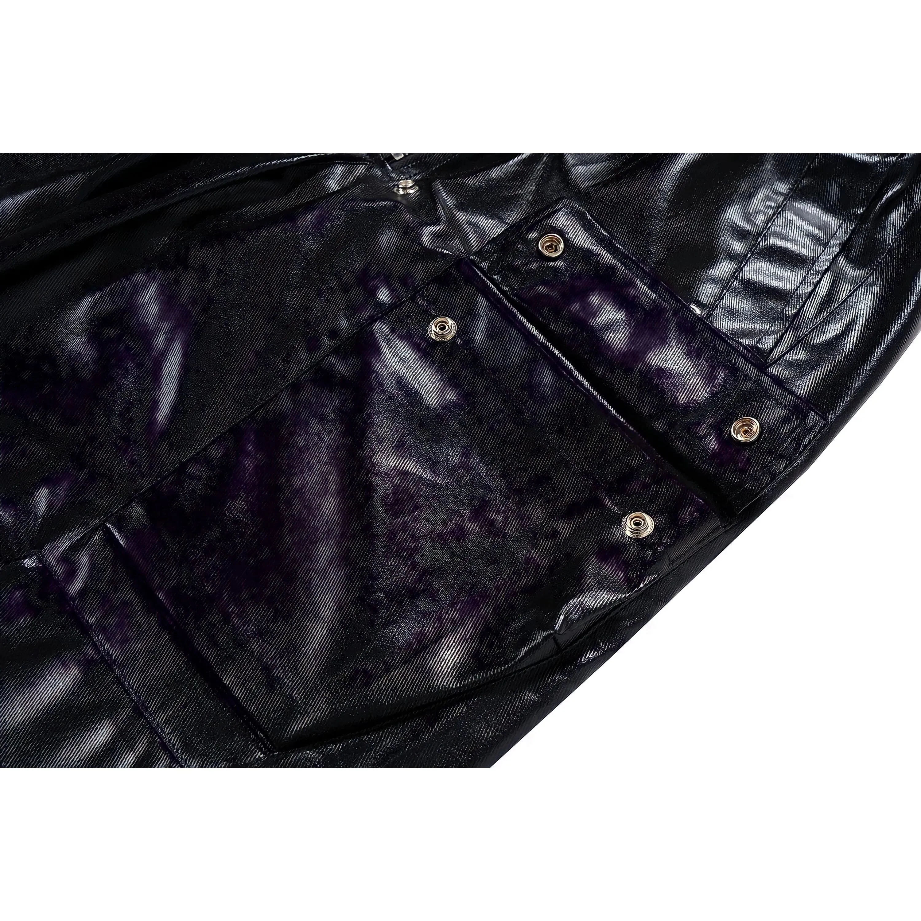 The Matteo Loose Fit Leather Cargo Pants