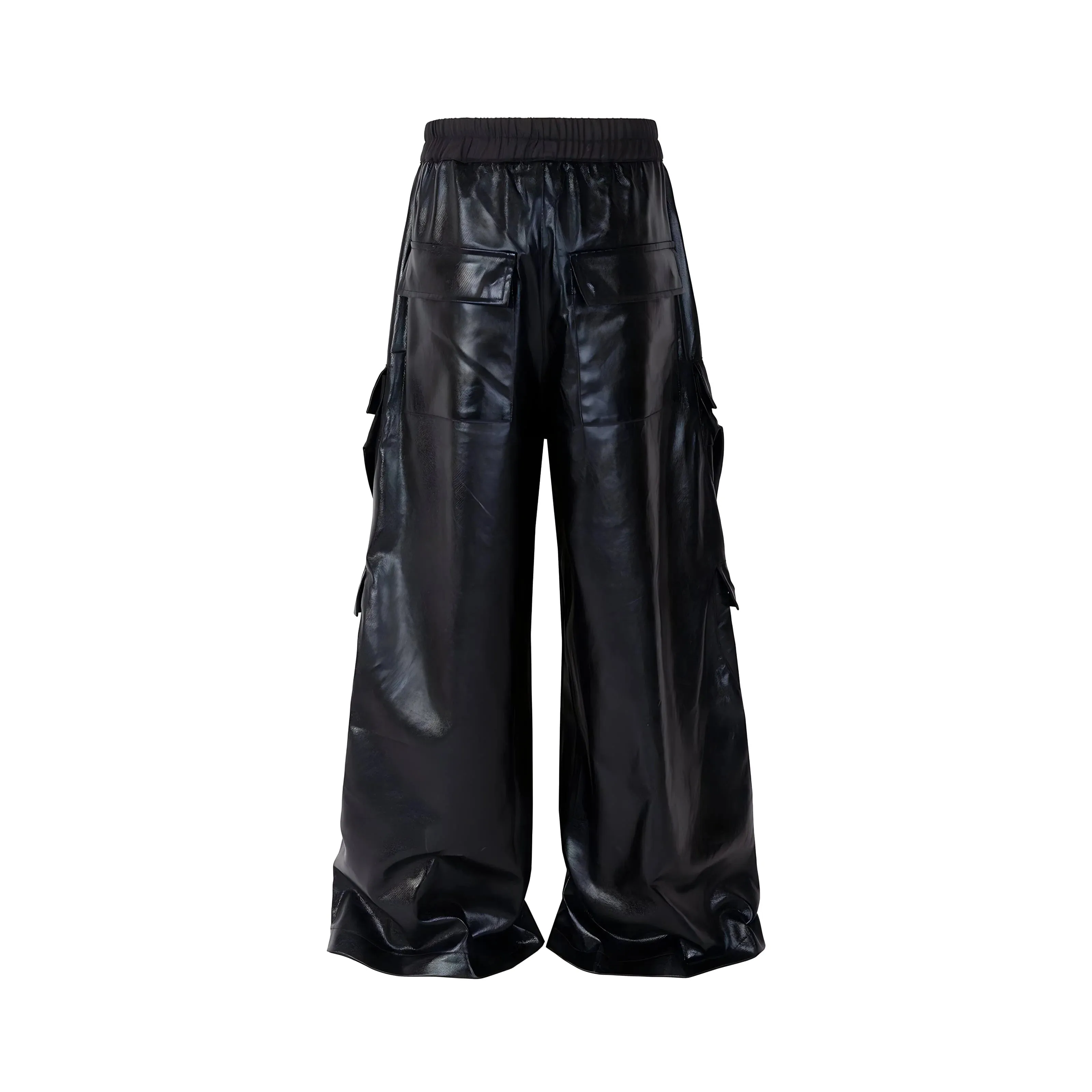 The Matteo Loose Fit Leather Cargo Pants
