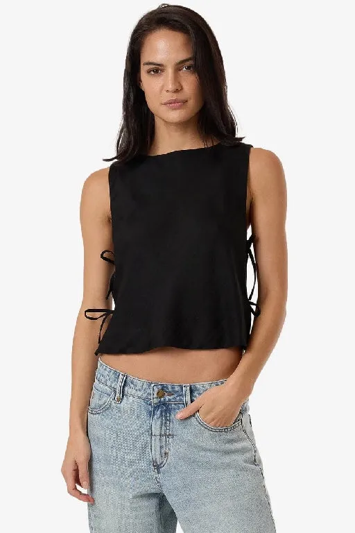 THRILLS - EMBER TIE TOP - BLACK