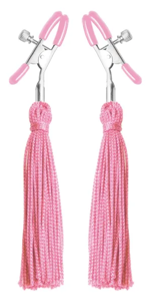 Tickle Me Pink Nipple Clamp Tassels