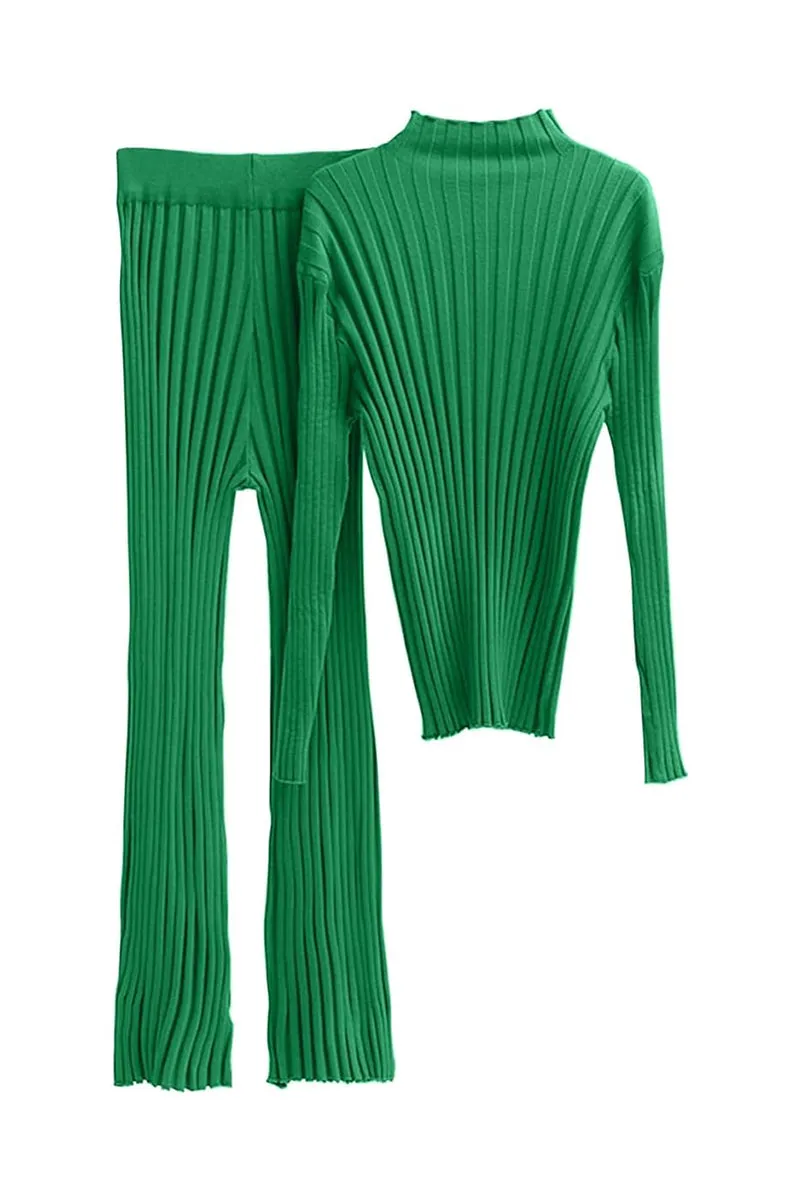 Timeless Striped Two-Piece Knitwear Set