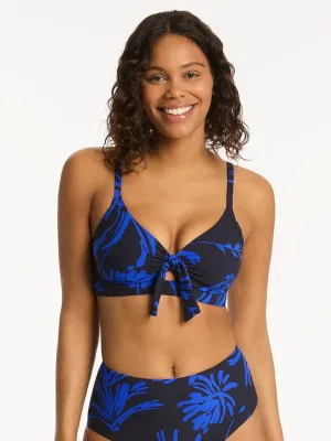 Tradewind Tie Front DD/E Top in Night Sky