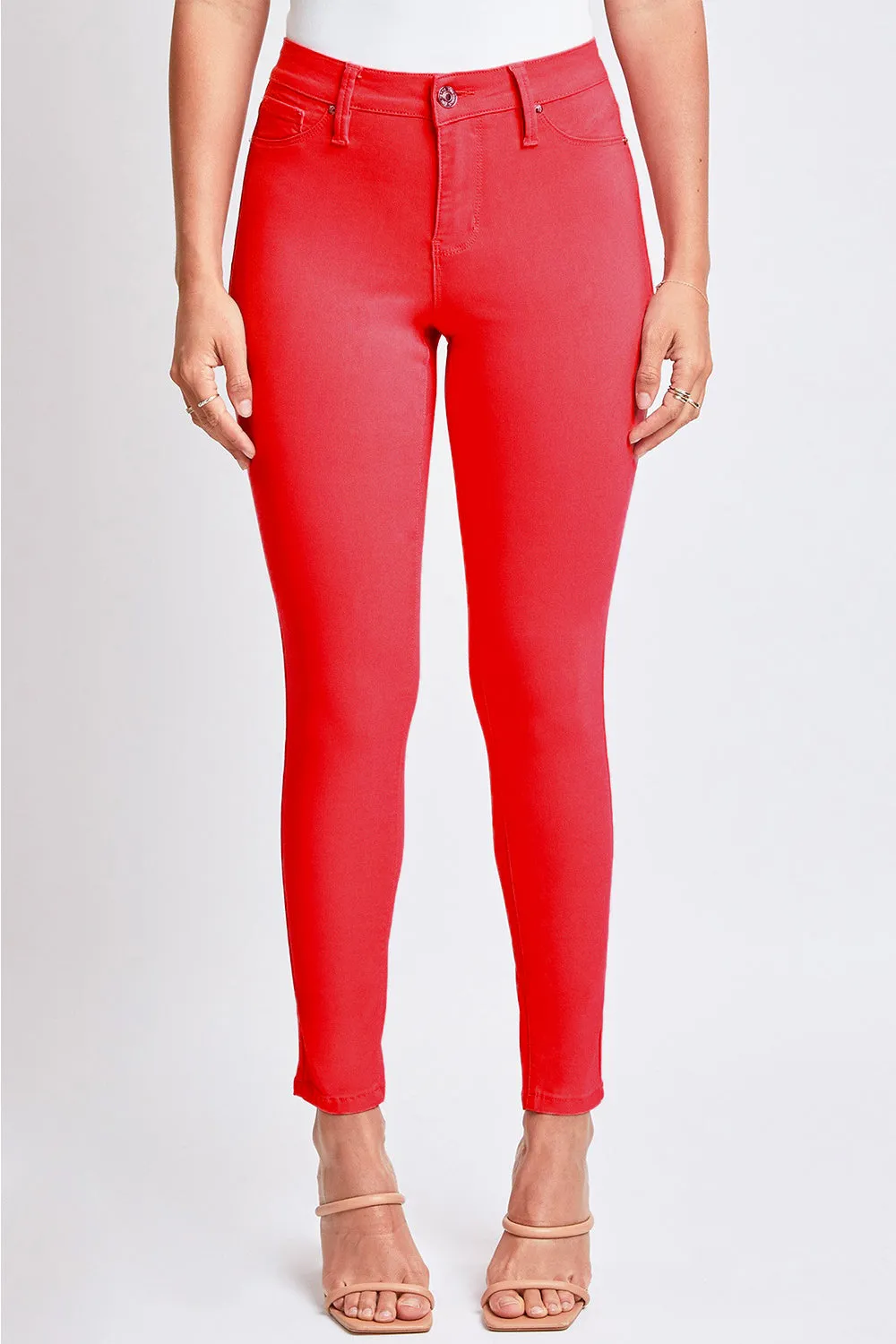 Tyla Red Hyperstretch Mid-Rise Skinny Jeans - Online Exclusive