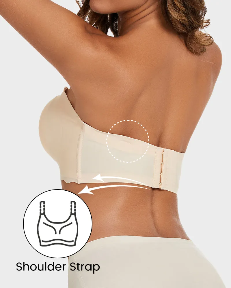 Ultimate Strapless Invisible Push-Up Bra for All-Day Lift and Comfort