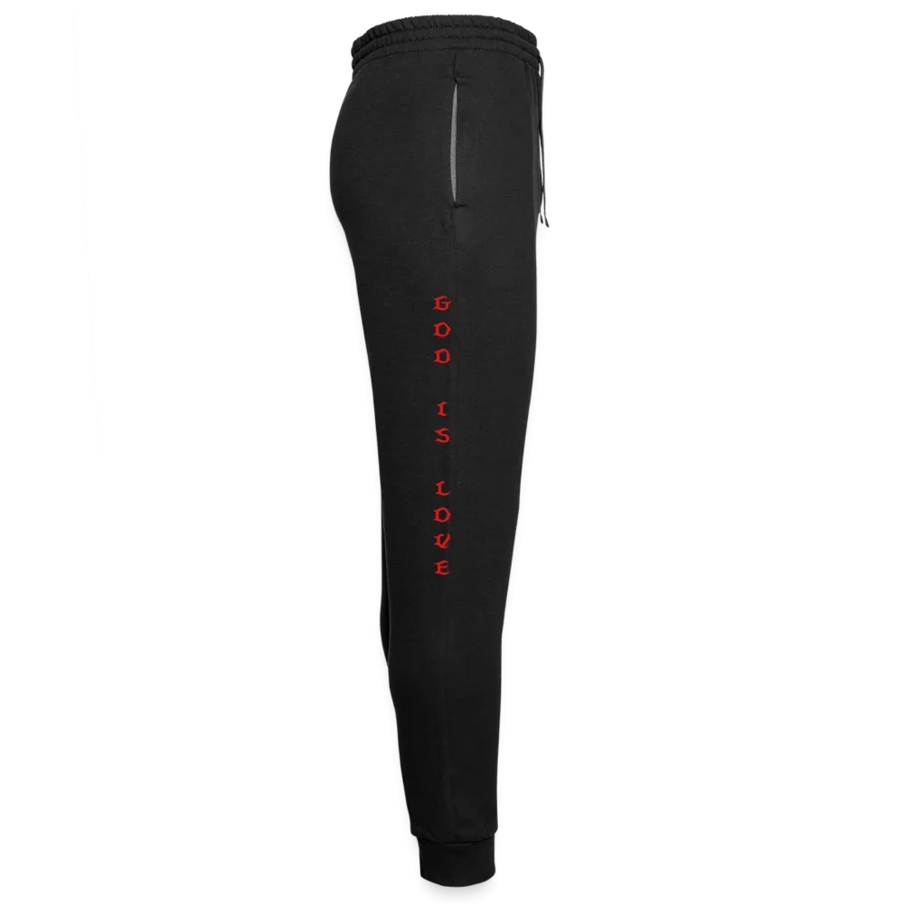 Unisex God is Love Joggers Red Letters