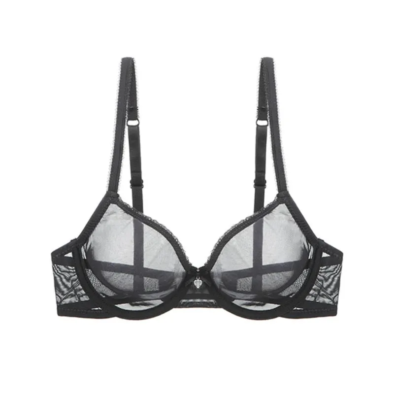 Varsbaby Plus Size Bras - Unlined, Solid, Bow Design, Ultra-Thin, Breathable & Sexy for CDE Cups