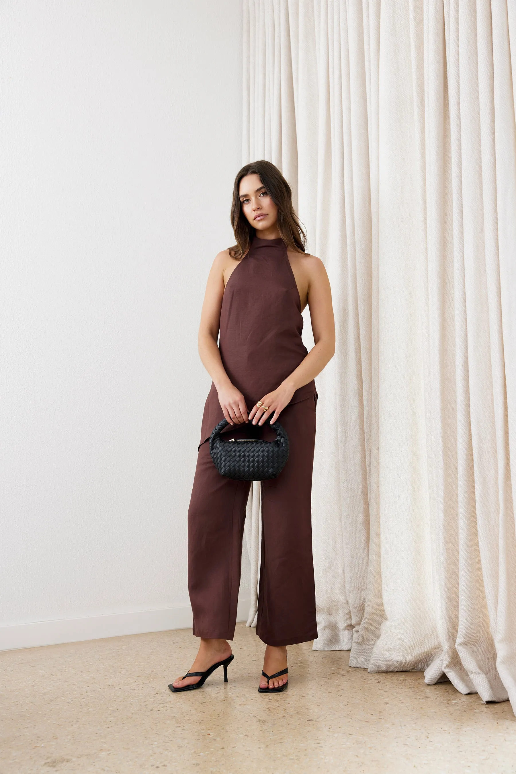 Velora Linen Halter Top