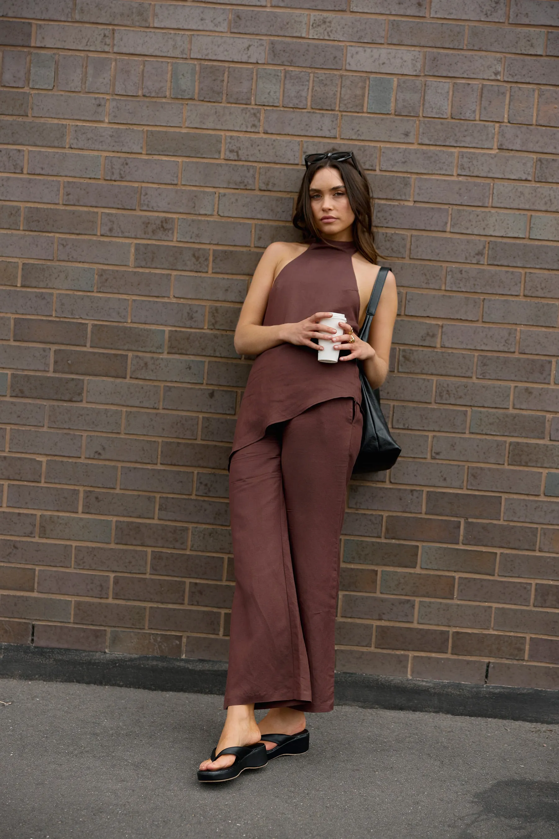 Velora Linen Halter Top