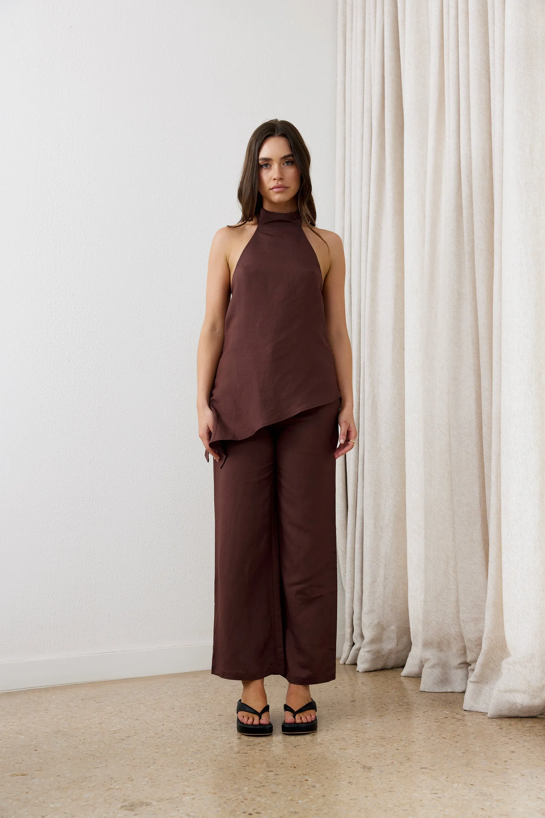 Velora Linen Halter Top