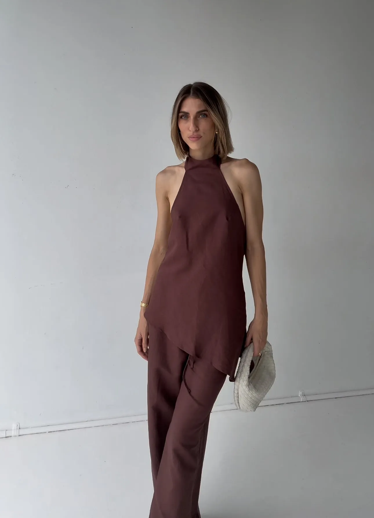 Velora Linen Halter Top