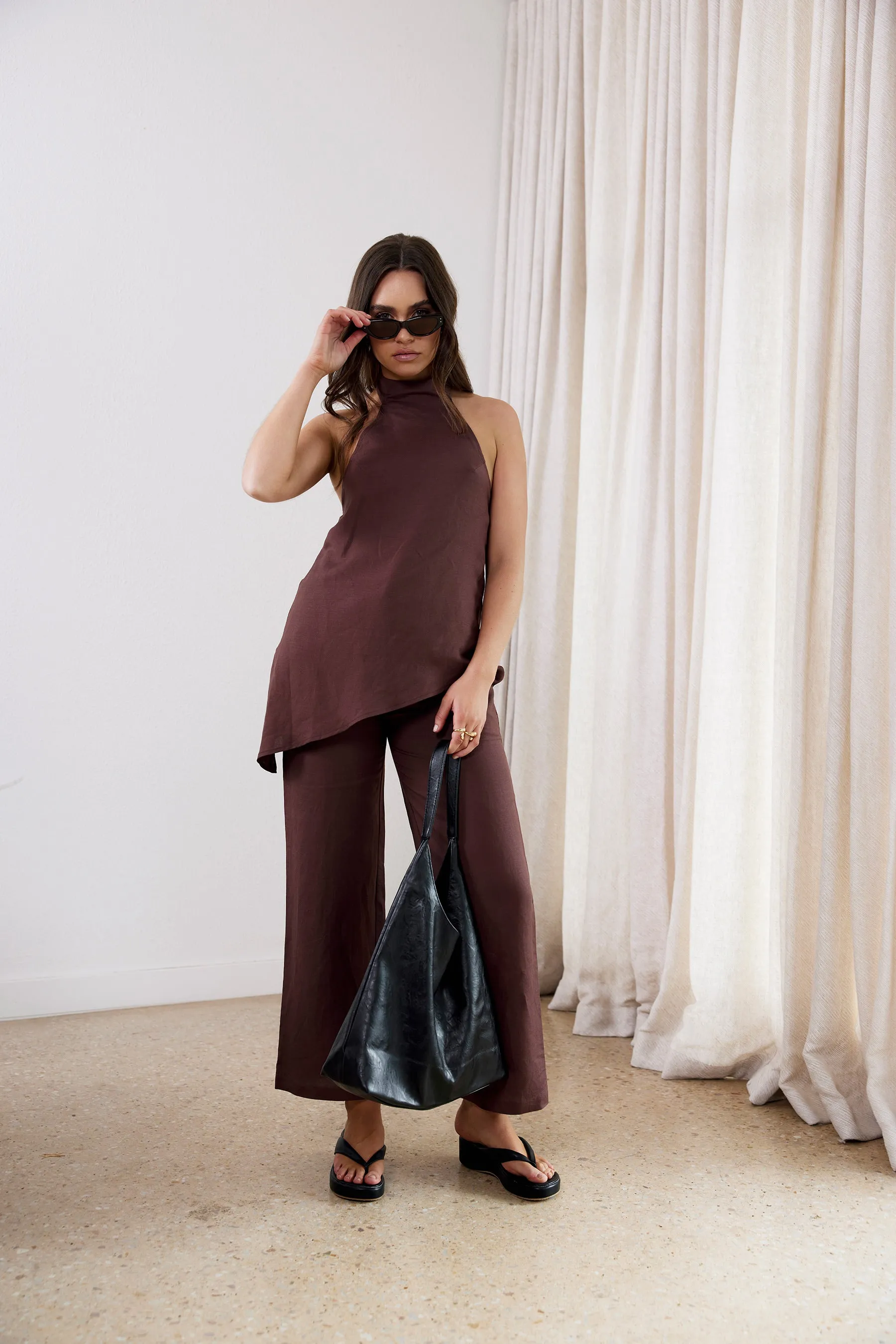 Velora Linen Halter Top