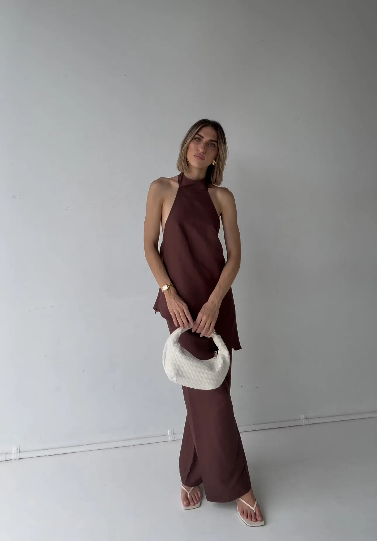 Velora Linen Halter Top