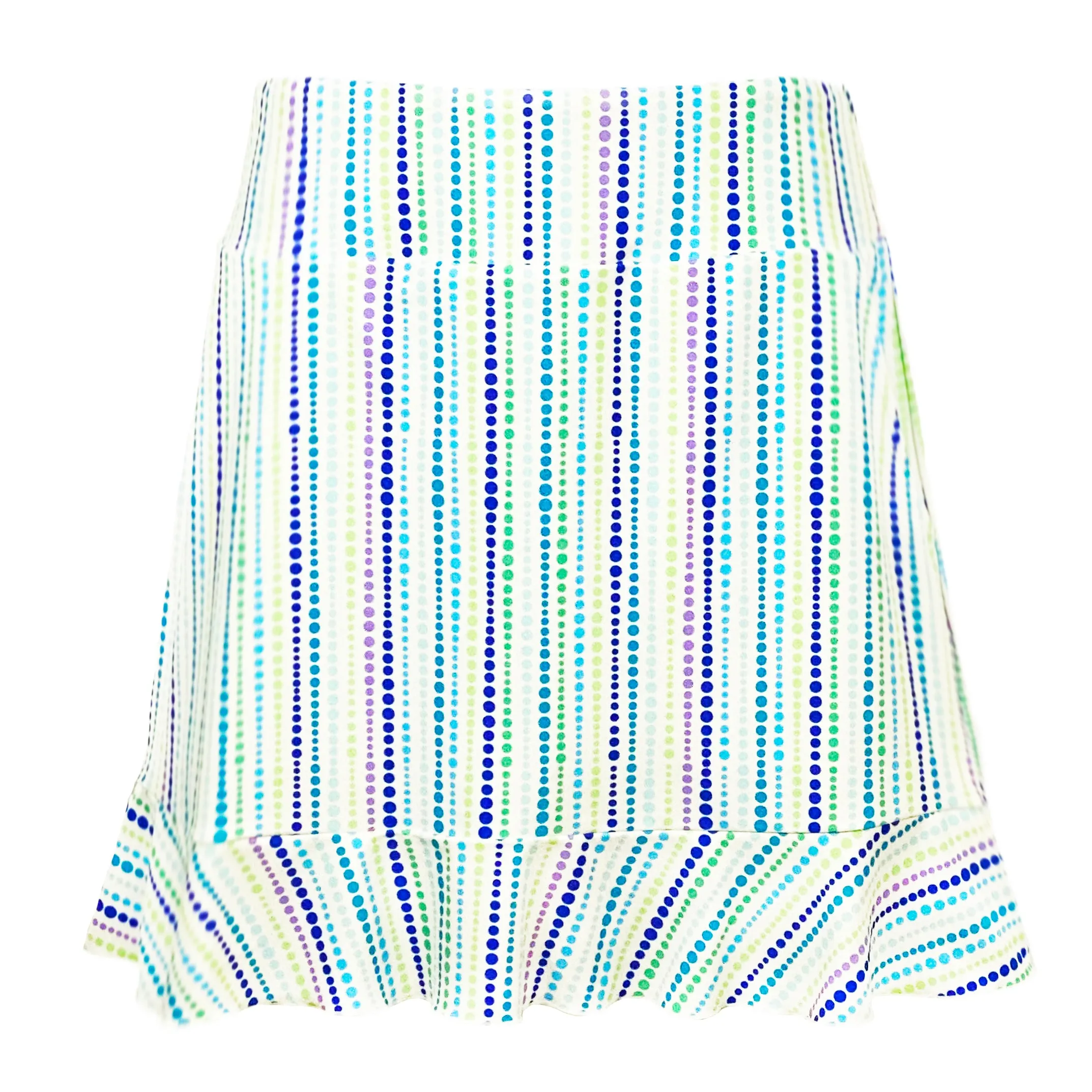 Venice Ruffle Hem Skort in Candy Dots Blue