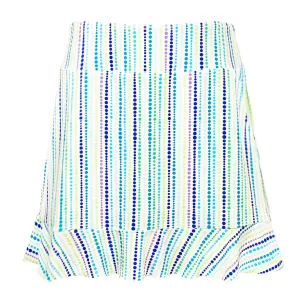 Venice Ruffle Hem Skort in Candy Dots Blue