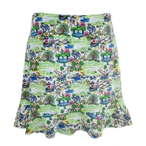Venice Ruffle Hem Skort in Low Country Living