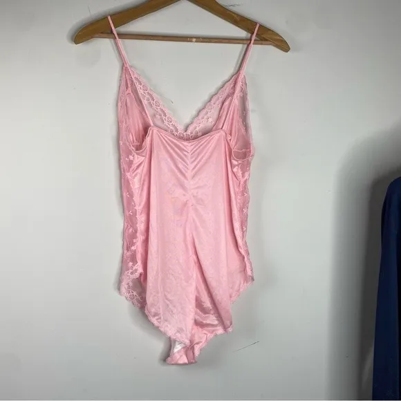 Vintage Kayser Pink Lace and Nylon Teddy - Size 34