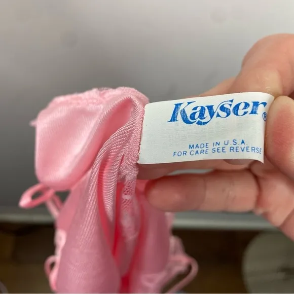 Vintage Kayser Pink Lace and Nylon Teddy - Size 34
