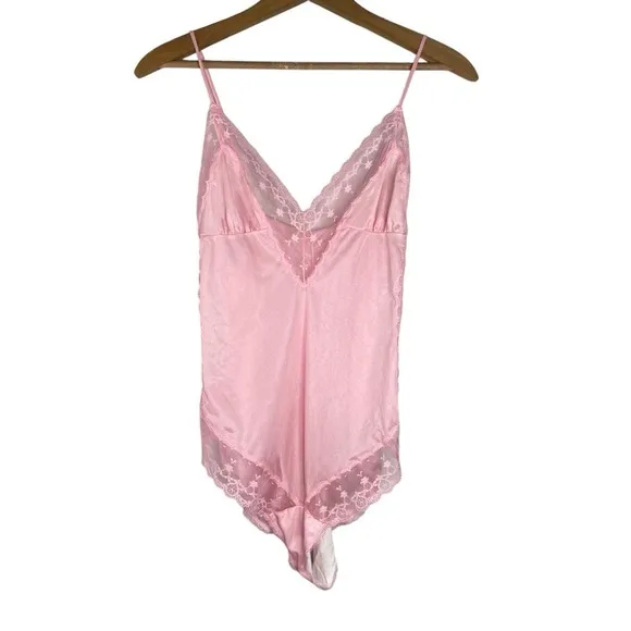 Vintage Kayser Pink Lace and Nylon Teddy - Size 34