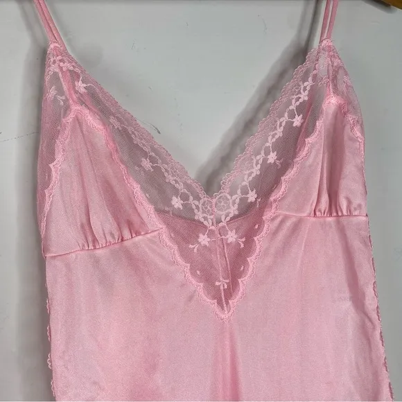 Vintage Kayser Pink Lace and Nylon Teddy - Size 34