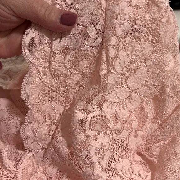 We Are HAH x Free People Cut To The Chase Bodysuit Naked Truth Blush Lace XL
