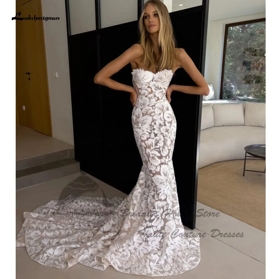 Wedding Guest Dresses: Lace Mermaid Wedding Dress