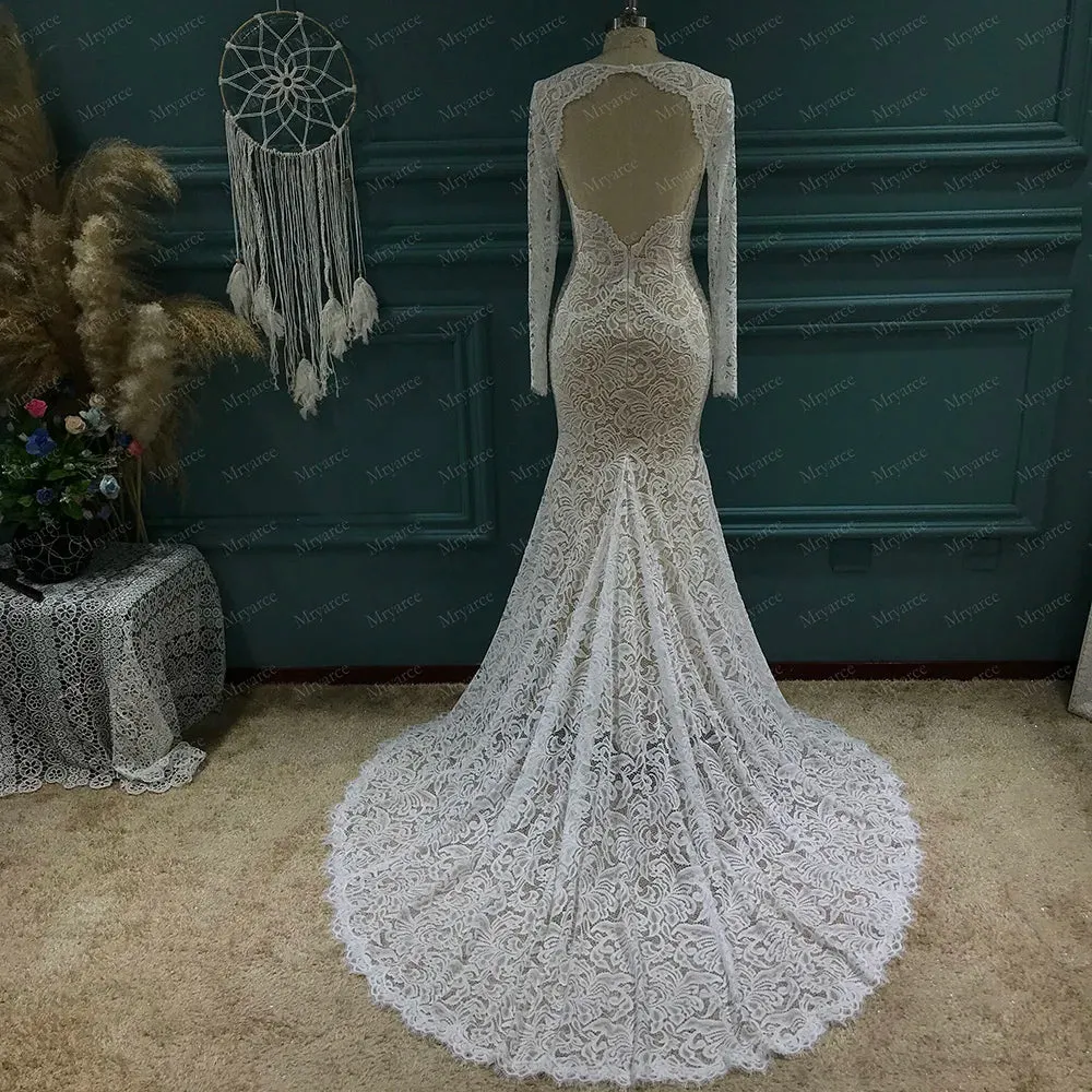 Wedding Guest Dresses: Mermaid Wedding Dress Flexible Boho Bridal Gowns