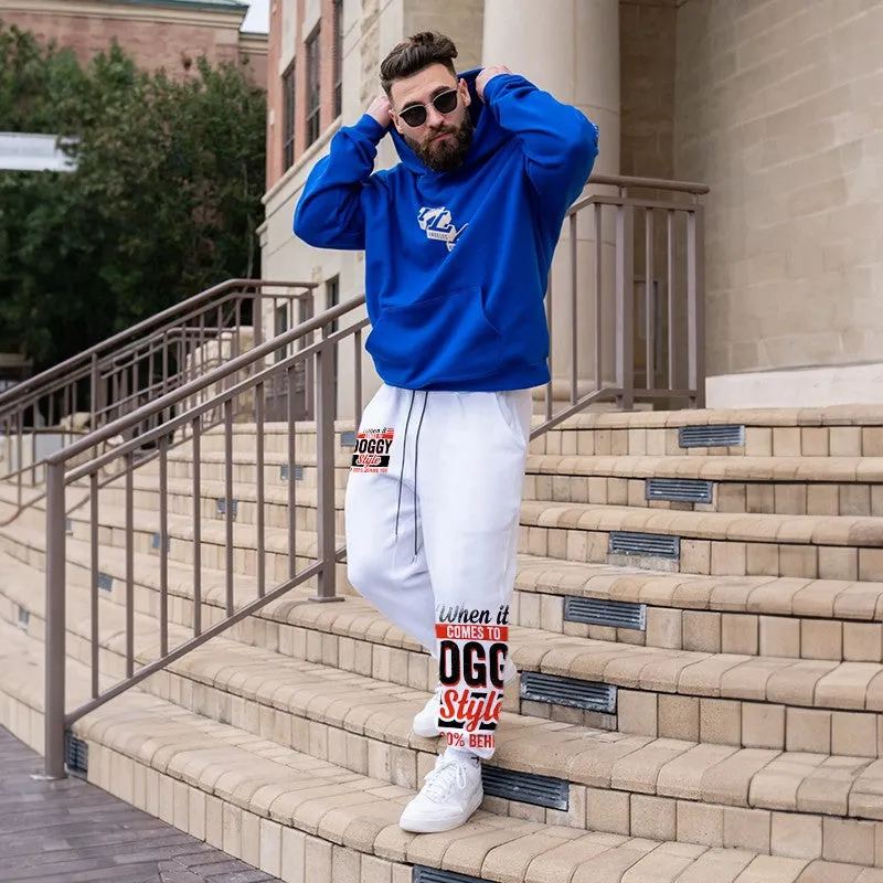WHEN IT COMES TO DOGGY STYLE Modern Style GRAPHIC PRINT JOGGERS