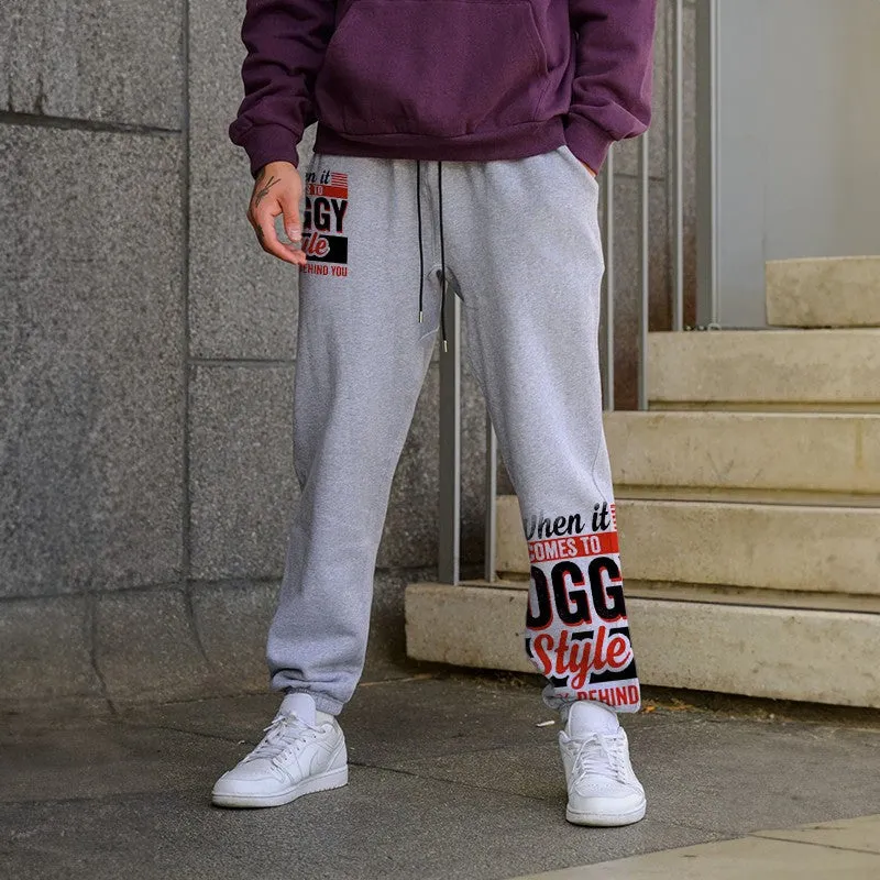 WHEN IT COMES TO DOGGY STYLE Modern Style GRAPHIC PRINT JOGGERS