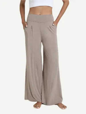 Wholesale Pj Pants Custom Elegant Wide-Leg Sleepwear Pants
