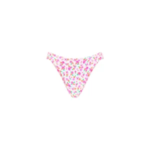Wide Band Mid Full Coverage Bikini Bottom - Flamingo Flora