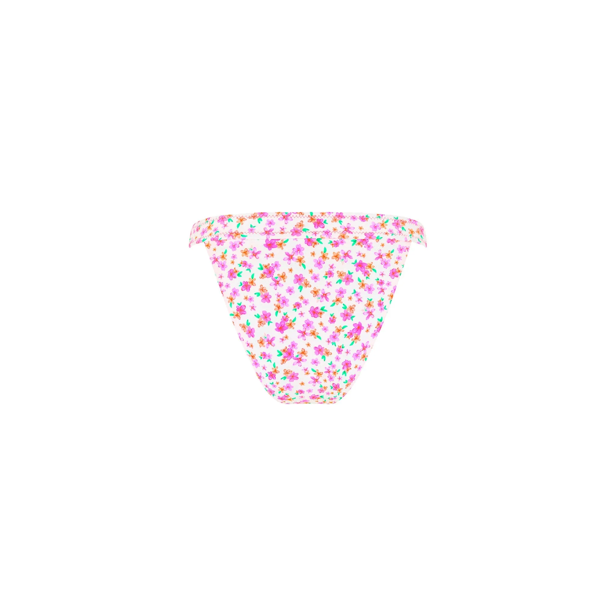 Wide Band Mid Full Coverage Bikini Bottom - Flamingo Flora