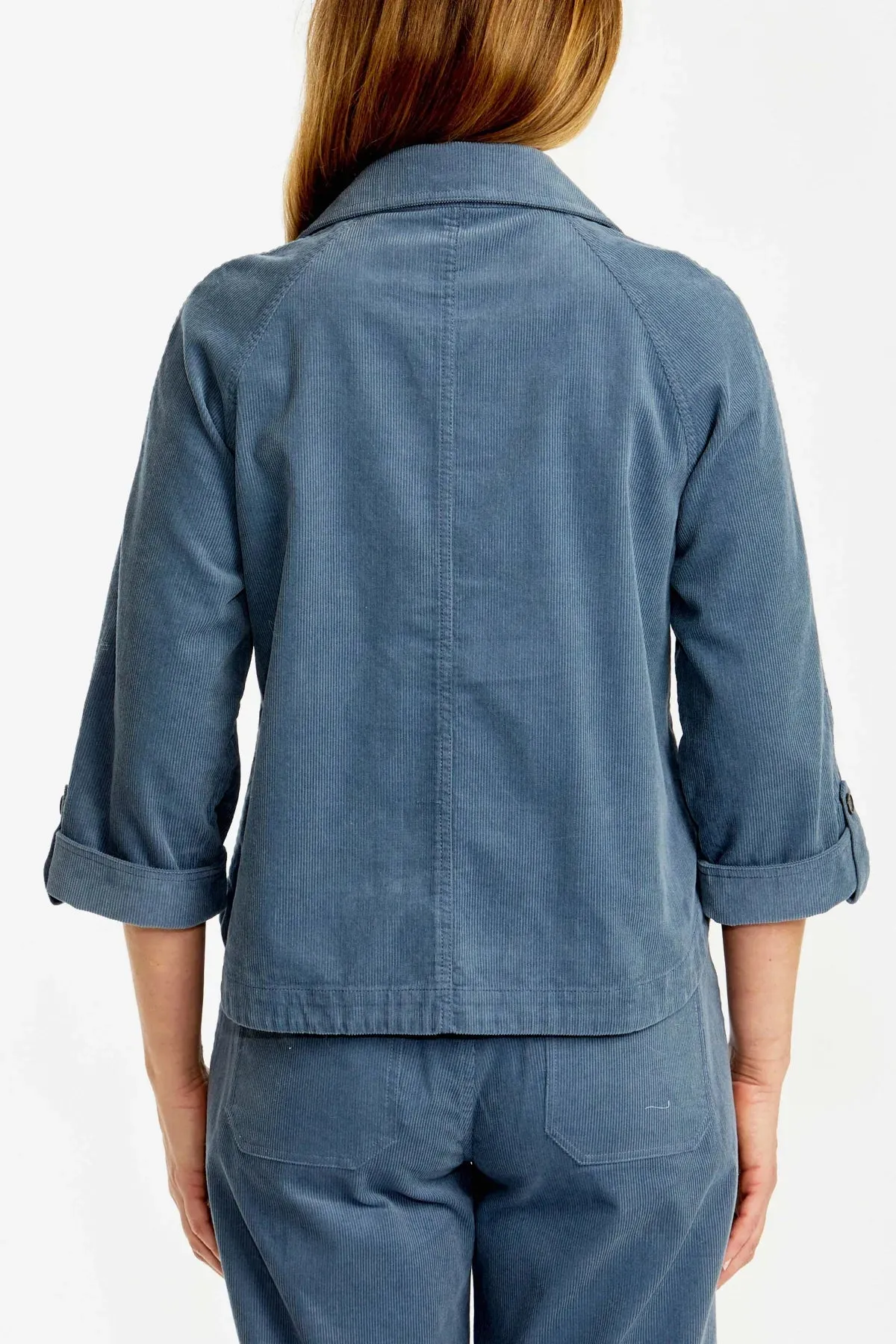 Wide Leg Cord Pants - Denim