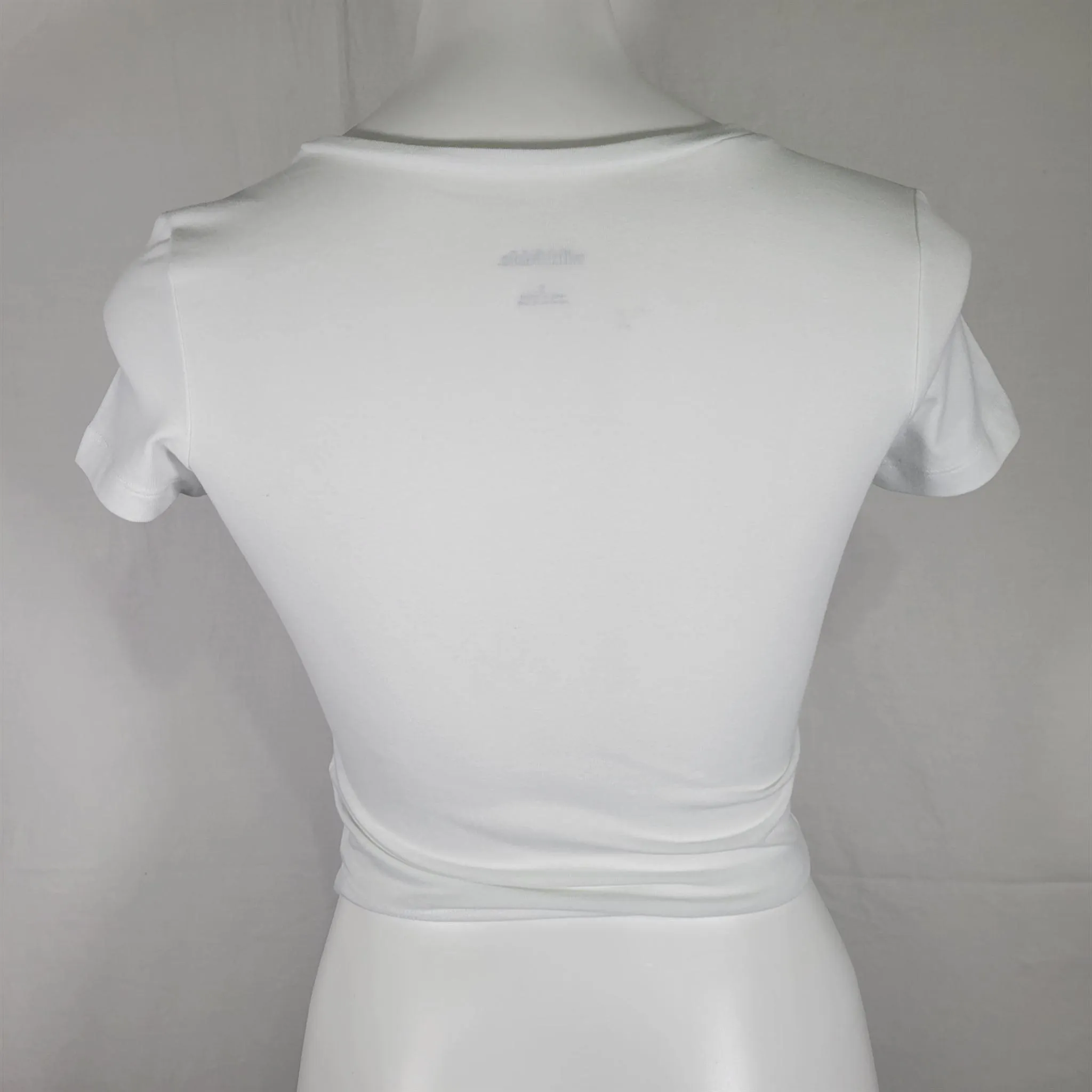 Wild Fable Short Sleeve V-Neck Cropped T-Shirt - Women's White