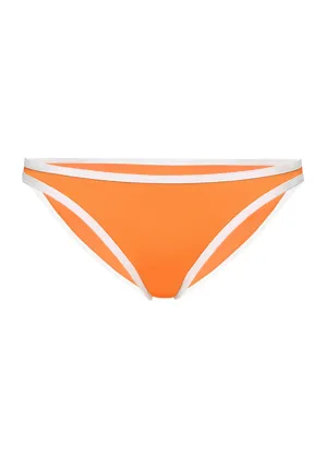 Womens Bikini Bottoms in Orange/White