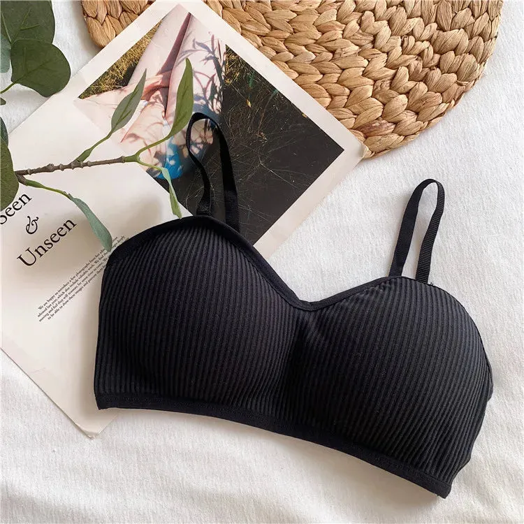 Women's Cotton Tube Top Bra - Comfortable, Wirefree Bralette for Students and Sexy Lingerie