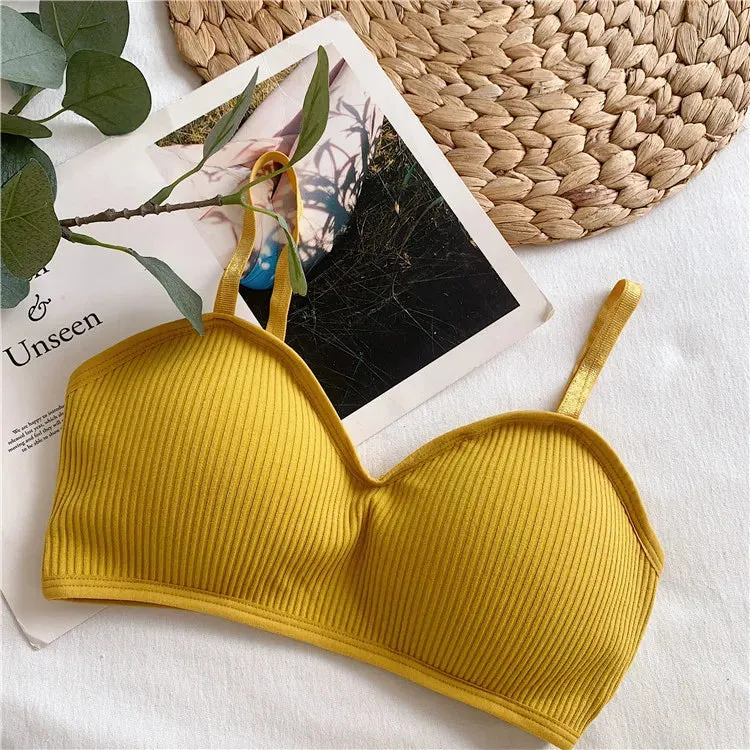 Women's Cotton Tube Top Bra - Comfortable, Wirefree Bralette for Students and Sexy Lingerie