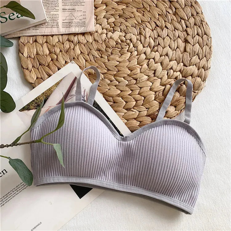 Women's Cotton Tube Top Bra - Comfortable, Wirefree Bralette for Students and Sexy Lingerie