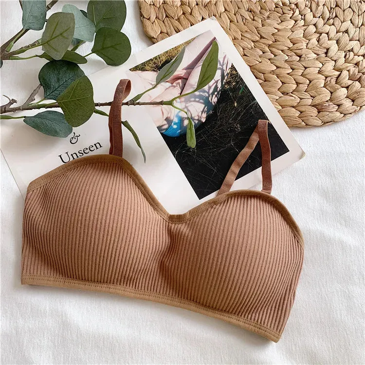 Women's Cotton Tube Top Bra - Comfortable, Wirefree Bralette for Students and Sexy Lingerie