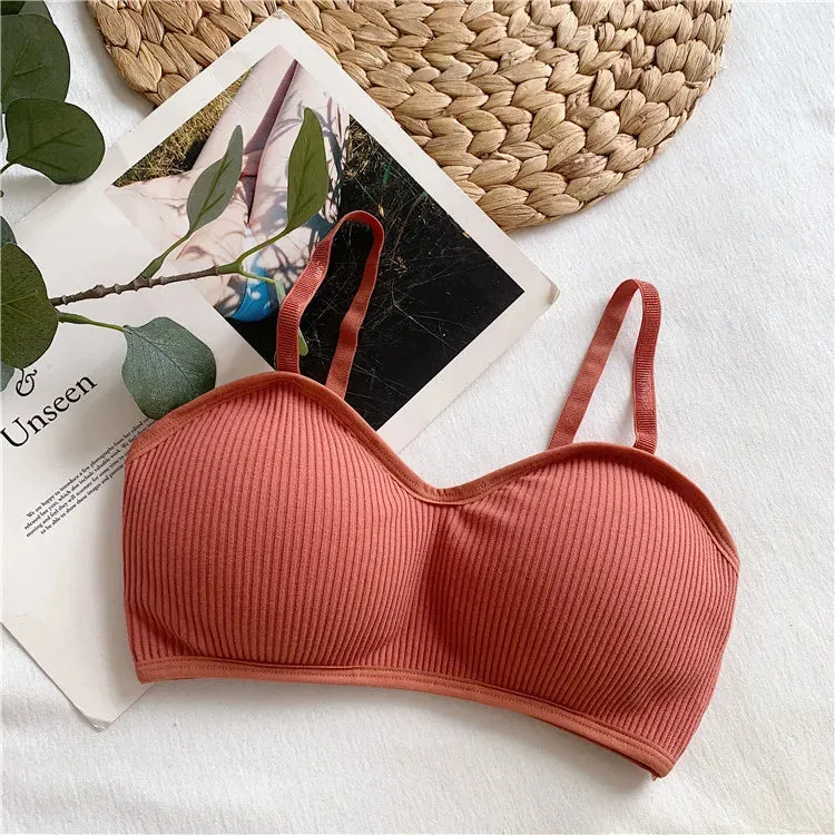 Women's Cotton Tube Top Bra - Comfortable, Wirefree Bralette for Students and Sexy Lingerie