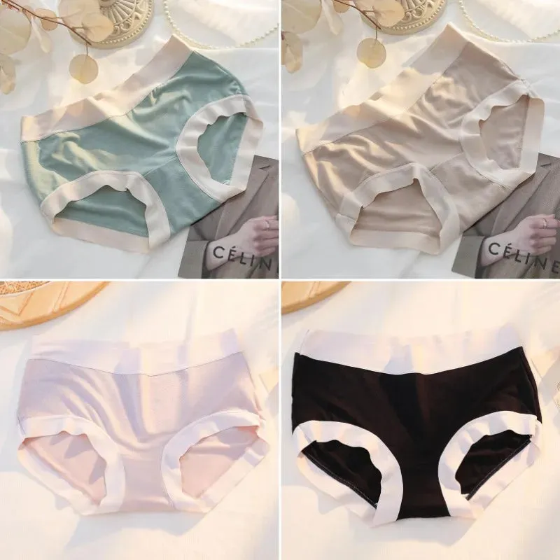 Women's Seamless Cotton Panties Breathable Underwear Briefs Sexy Intimate Lingerie