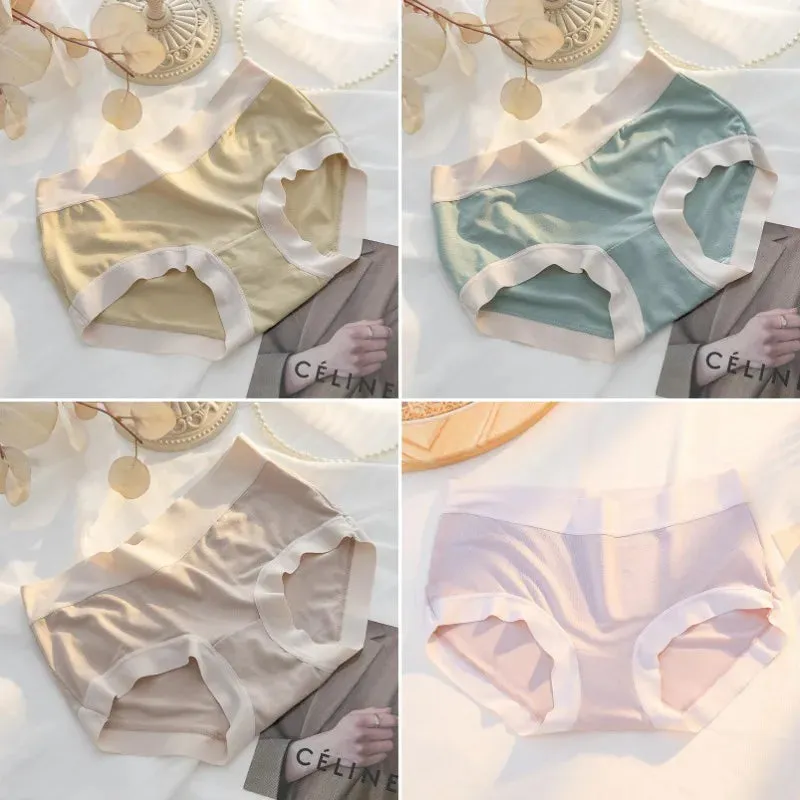 Women's Seamless Cotton Panties Breathable Underwear Briefs Sexy Intimate Lingerie