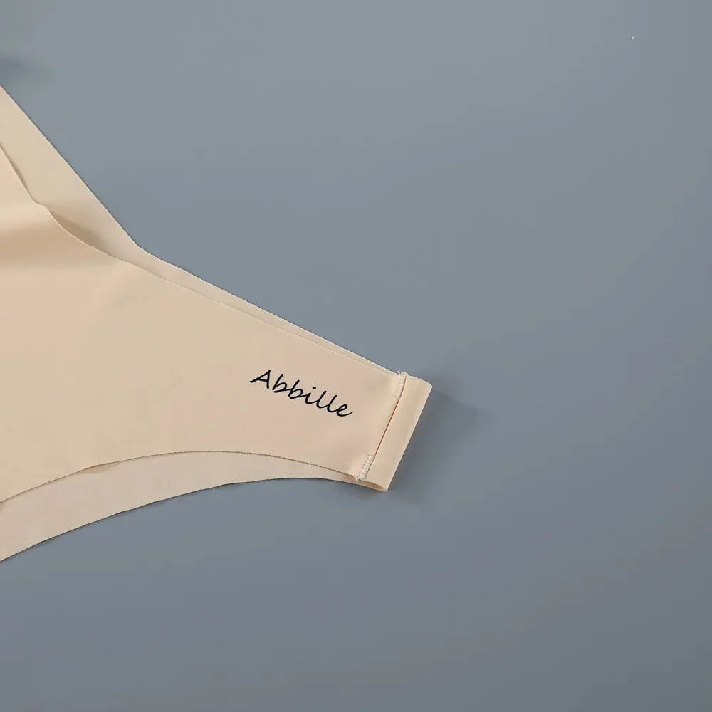 Women's Seamless Lingerie Set - Low-Rise Thongs and Bikini Briefs