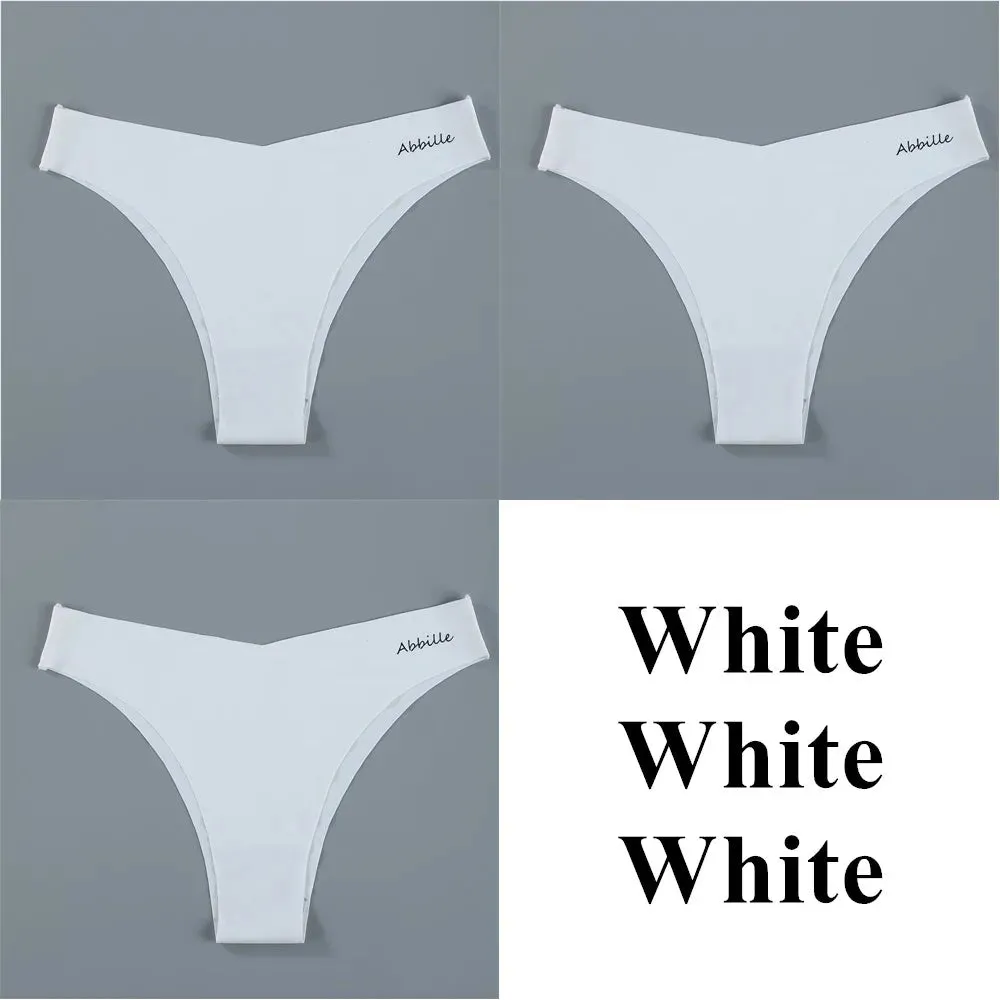 Women's Seamless Lingerie Set - Low-Rise Thongs and Bikini Briefs