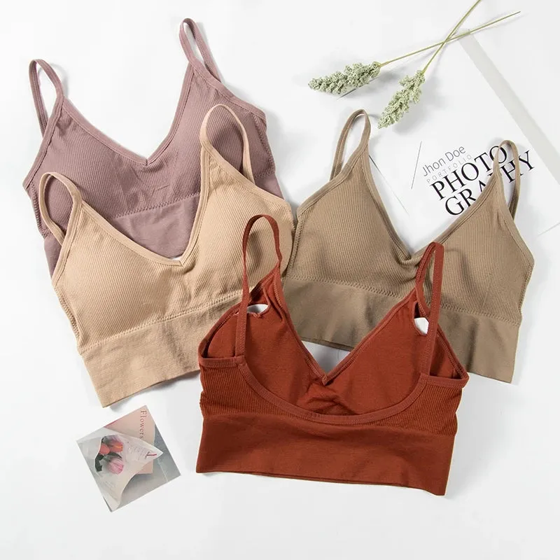 Women's U-Shaped Back Tank Top Bra - Seamless Wirefree Bralette, Sexy and Comfortable Underwear