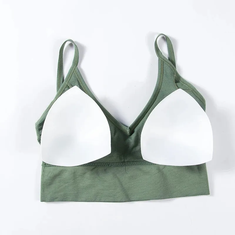 Women's U-Shaped Back Tank Top Bra - Seamless Wirefree Bralette, Sexy and Comfortable Underwear